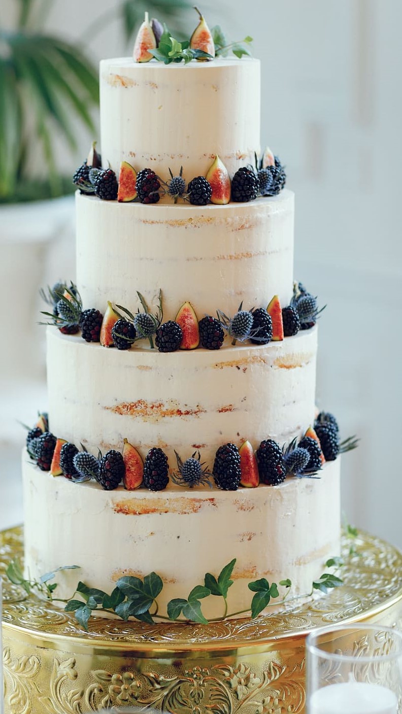 Berry wedding cake